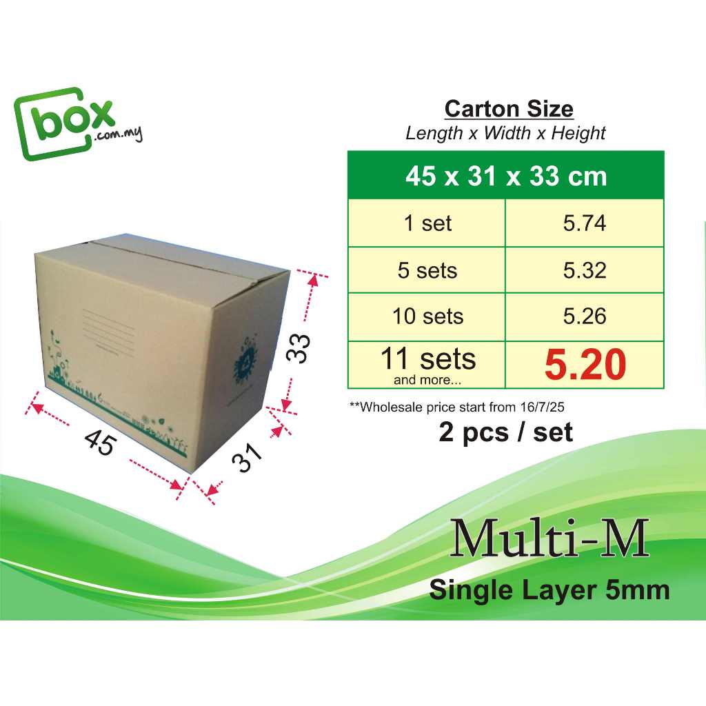 [2Pcs]Storage Box Medium - Standard Duty - (45x31x33cm),Medium Carton ...