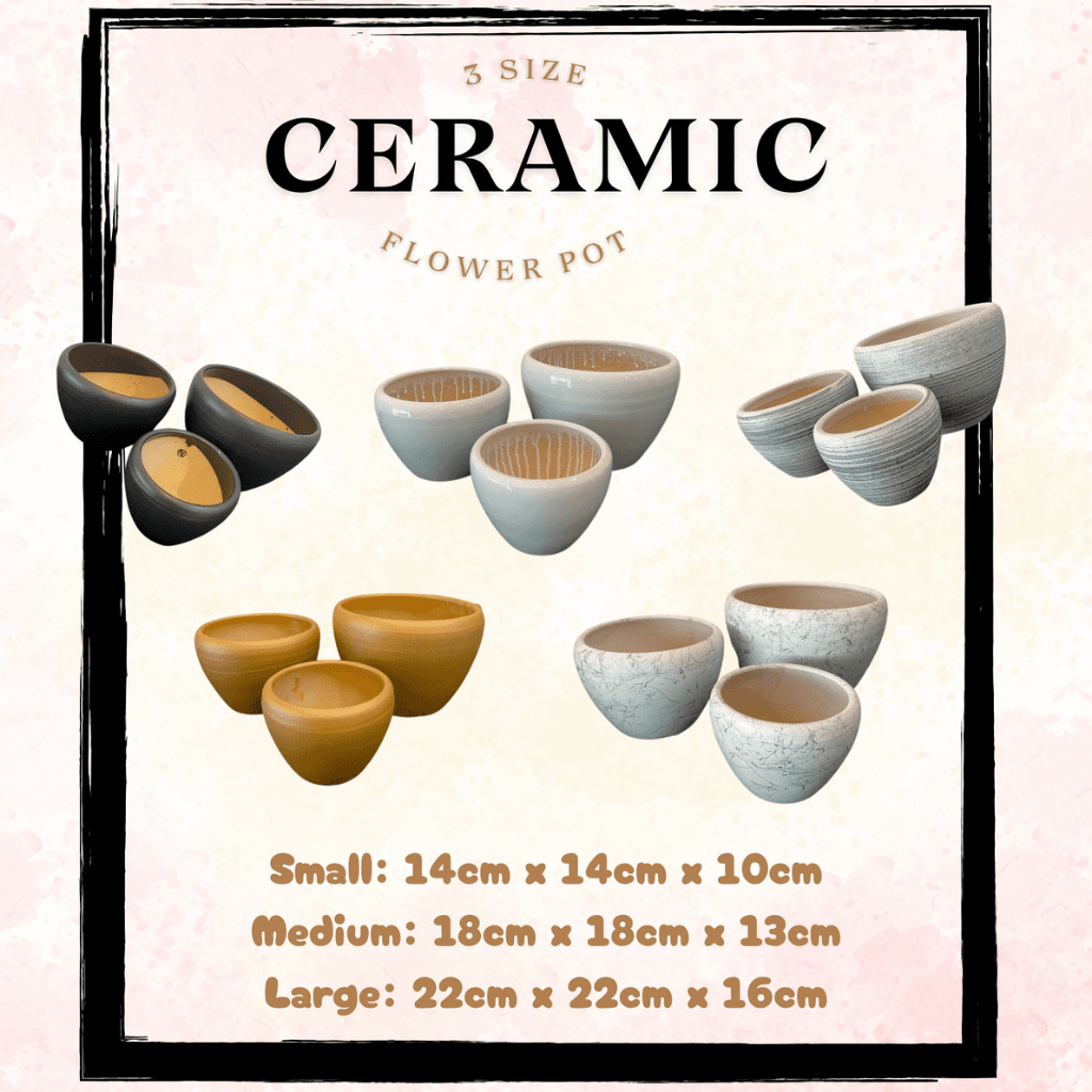 🎁QKD🎁 [3 Sizes] Apple Shape Small Ceramic Pot | Pasu Seramik Bentuk ...