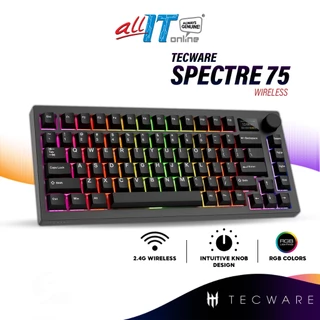 TECWARE Spectre 75 / 96 Wireless RGB Mechanical Gaming Keyboard with Multi-Function Knob, Gasket Mount, Pre-Lubed Switch