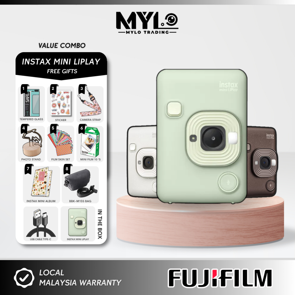 READY STOCK) Fujifilm Instax Mini LiPlay Instant Camera Photo