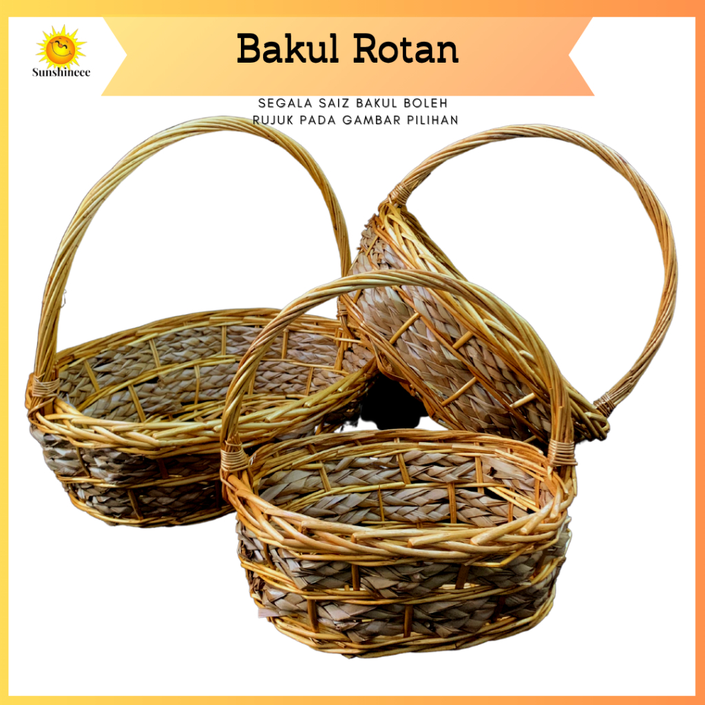 SS Bakul Buah Jenis Rotan Murah Hamper Hantaran Basket Rotan | Shopee ...