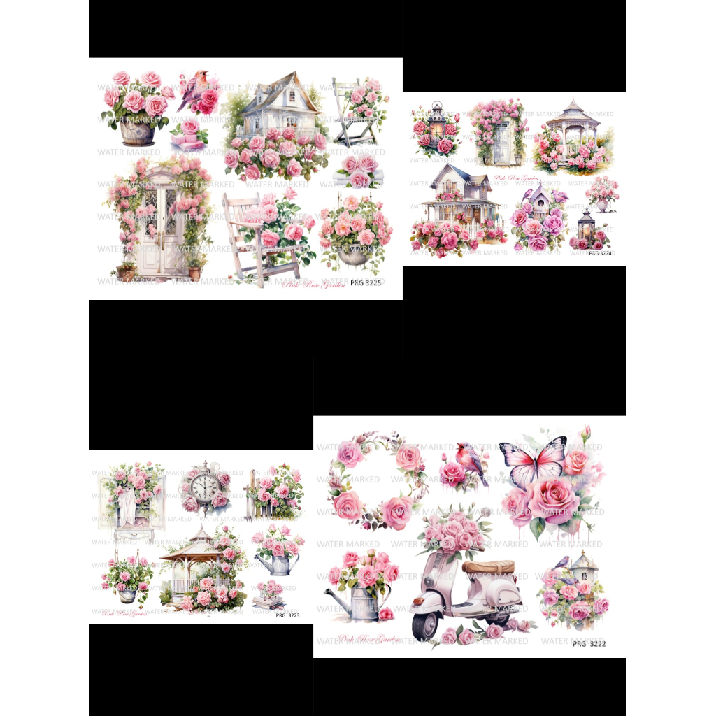Decoupage Paper, Rice paper Size A4. Floral Design, Suitable for ...