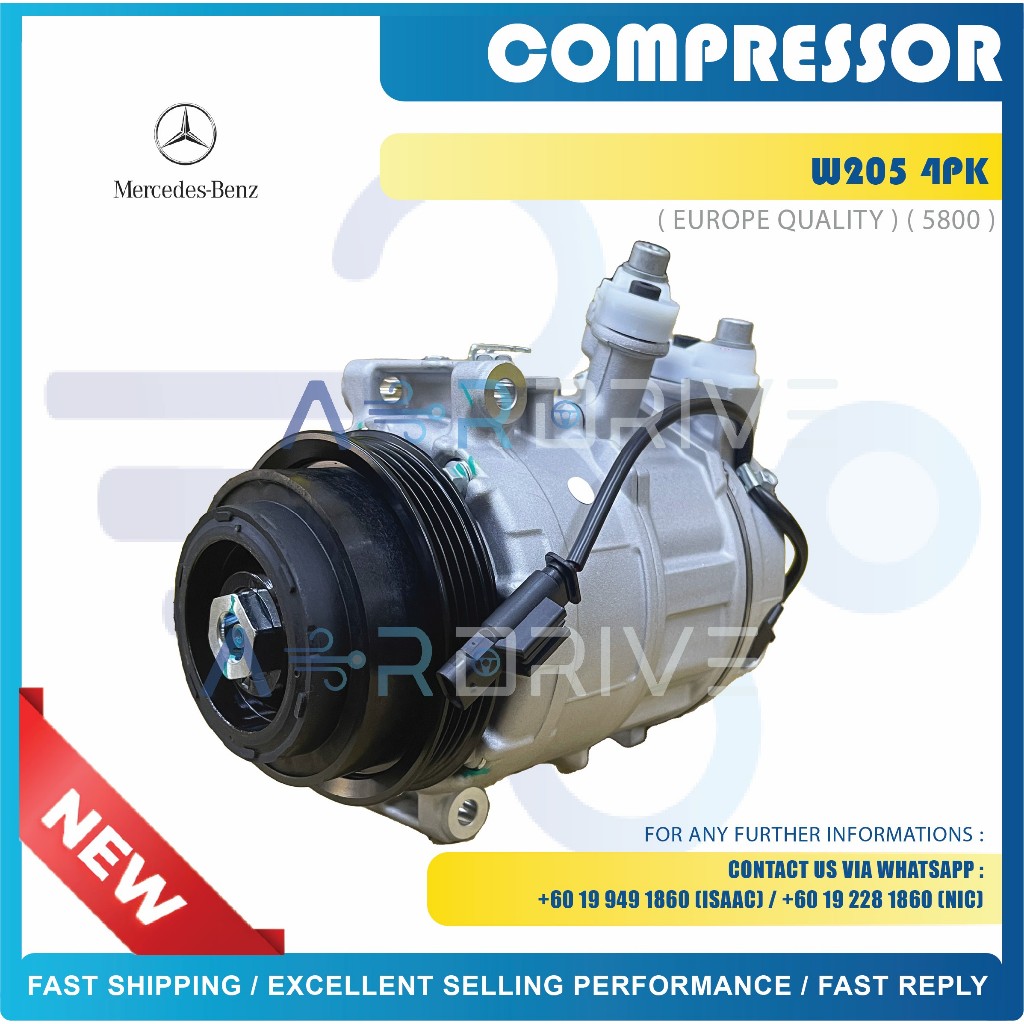 EUROPE NEW MERCEDES BENZ W205 AMG C63 4PK COMPRESSOR 5800 | Shopee Malaysia