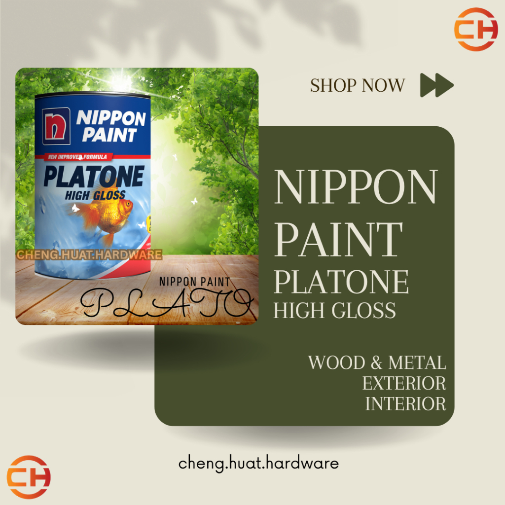NIPPON PAINT PLATONE HIGH GLOSS 5 LITER - WOOD & METAL, EXTERIOR ...