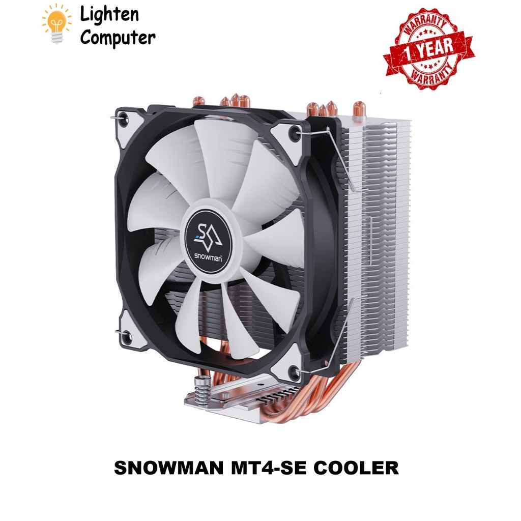【NEW】 SNOWMAN MT4-SE CPU Cooler | 12CM Fan | 4 Heat Pipes | TDP 150W ...
