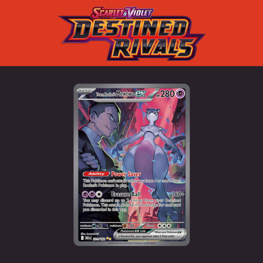[READY STOCK] Team Rocket's Mewtwo ex 231 Pokemon TCG Destined Rivals ...
