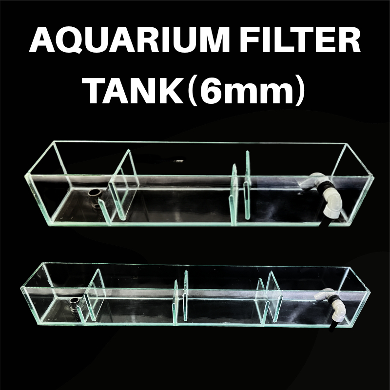 Glass Aquarium Filter Tank | Multi-Chamber Filtration System with Inlet ...