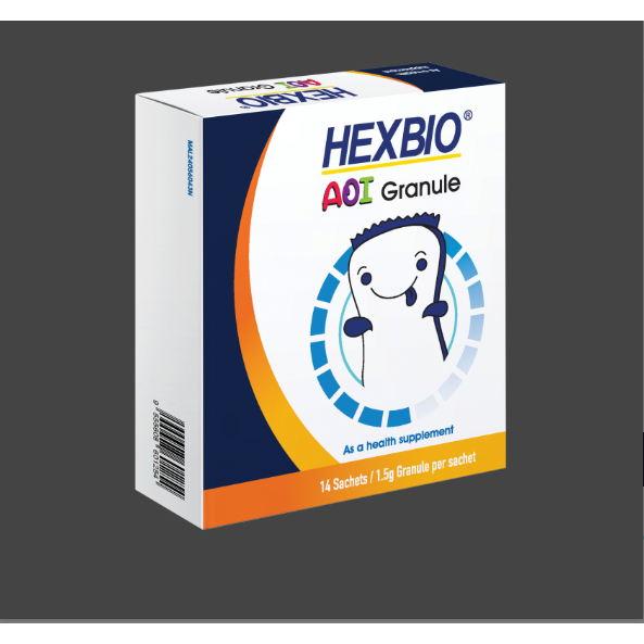 Hexbio AOI Granules Probiotic for kids (1.5g x 14 Sachtes) 1-12 years ...