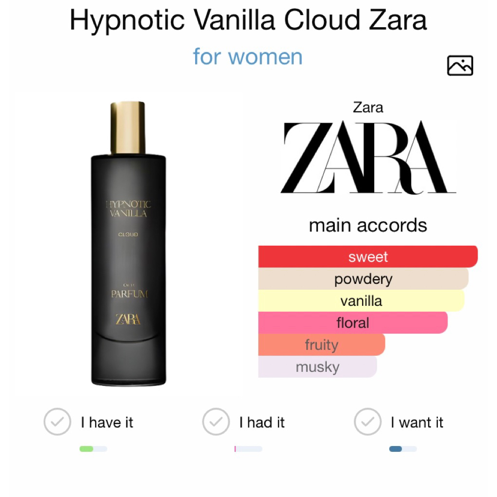 ZARA ROSE GOURMAND HYNOPTIC VANILLA SUPREME VANILLA RED
