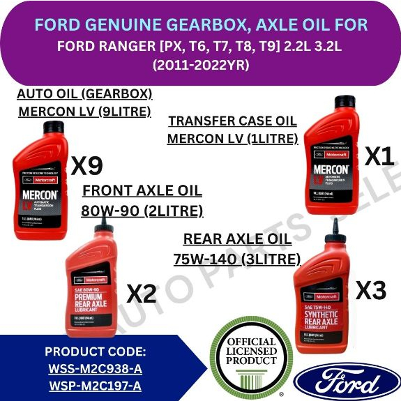 FORD GENUINE AUTO TRANSMISSION OIL, TRANSFER CASE, AXLE OIL FOR FORD ...