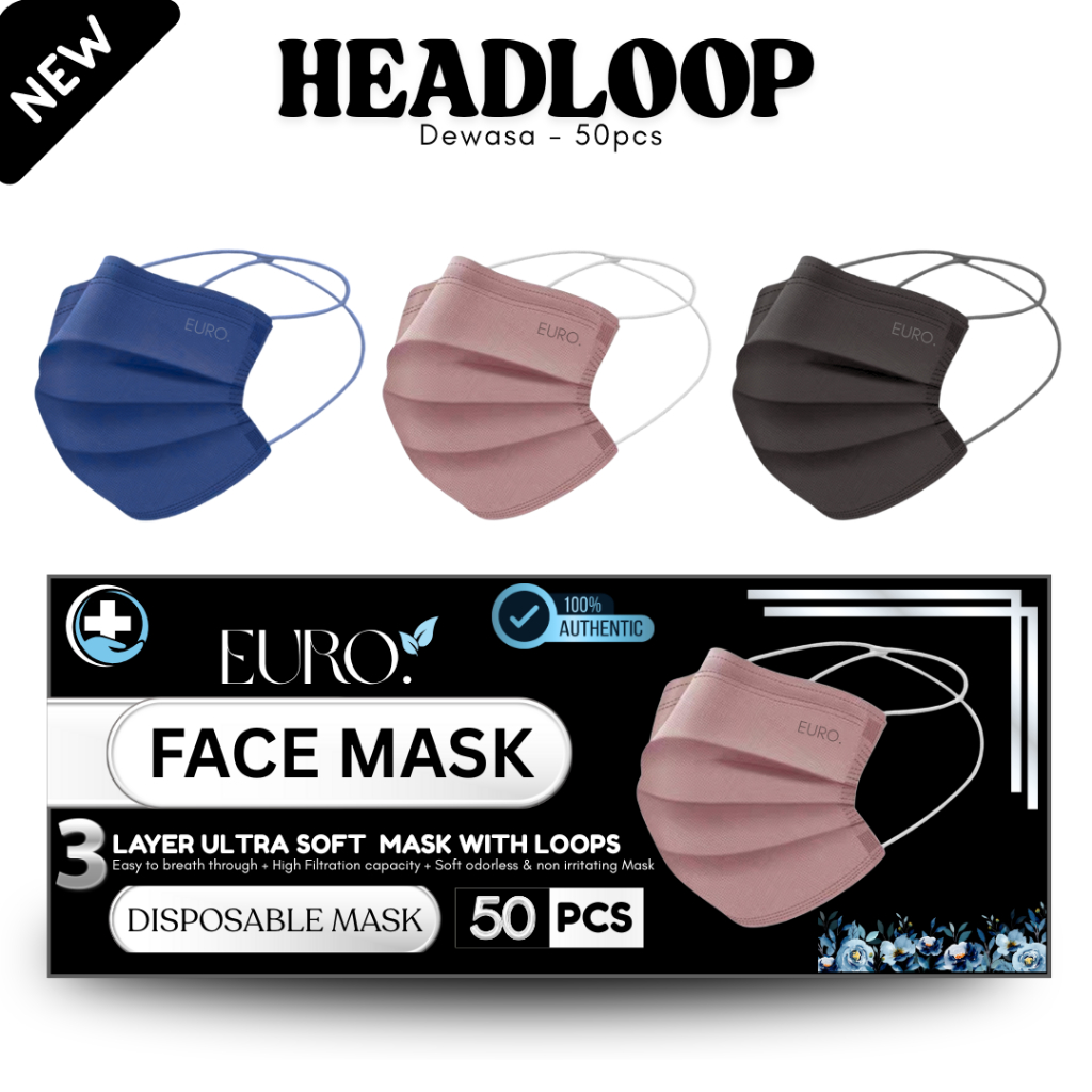 EURO HEADLOOP | EARLOOP FACE MASK SIRIM MASK NON MEDICAL MASK 50PC ...