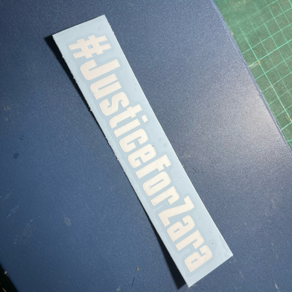 Sticker Cermin Kereta Justice For Zara 6 / 12 Inci | Shopee Malaysia