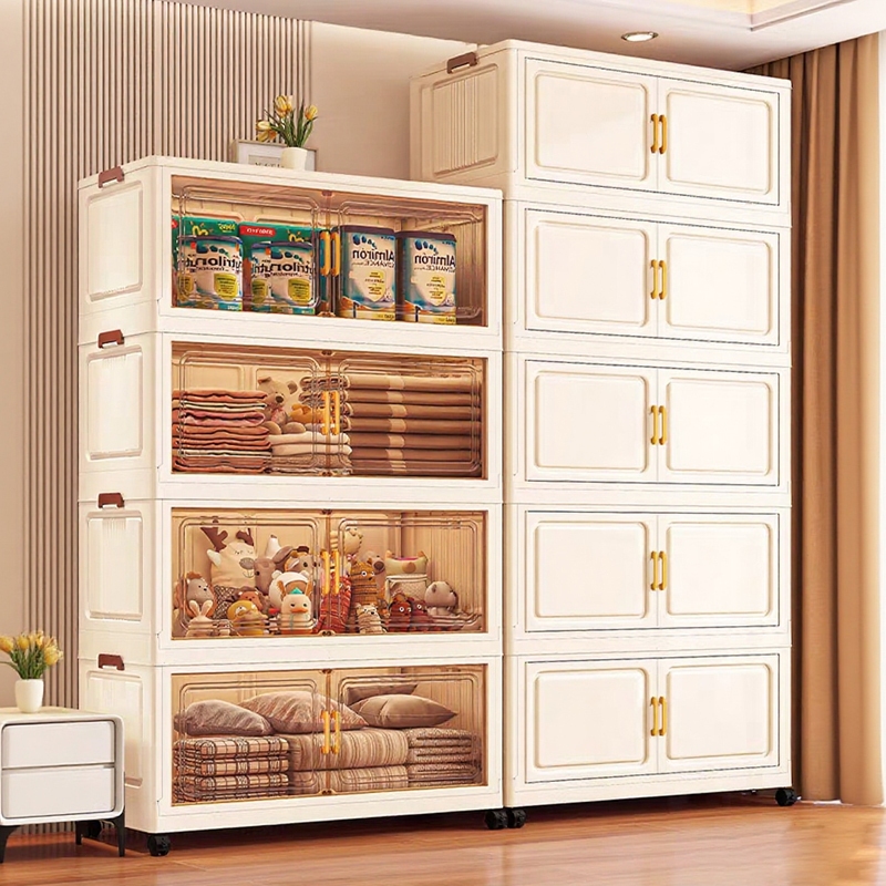 Foldable Stackable L50-80cm 2 Doors Checkers Versatile Storage Cabinet ...