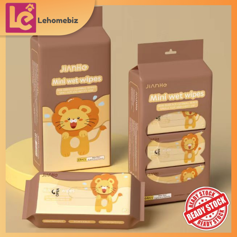 Mini Paket Tisu Basah Bayi - Mini Wet Wipes, Tiada Alkohol, Tiada ...