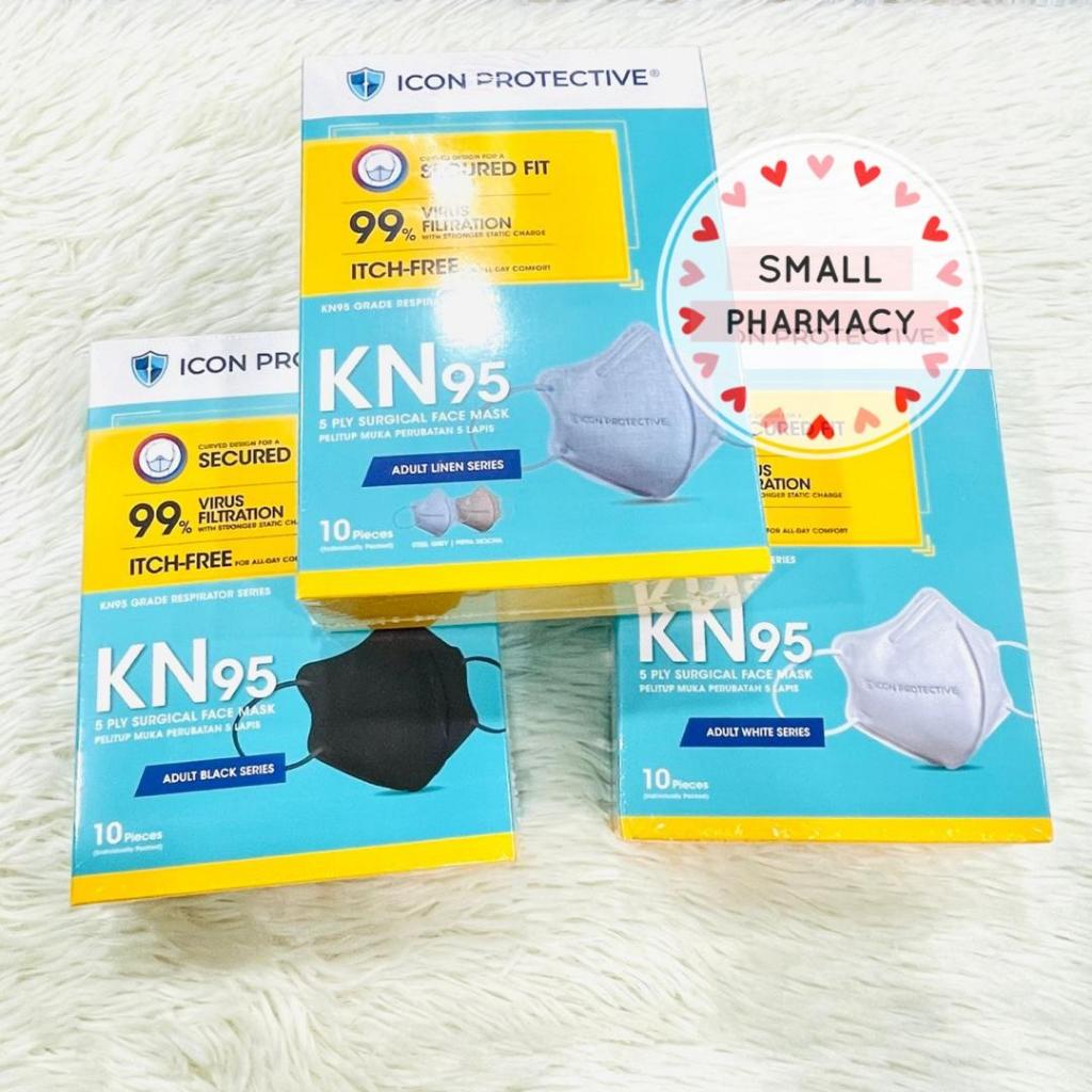 ICON Protective KN95 5ply Surgical Face Mask White/ Black/ Linen 10s ...