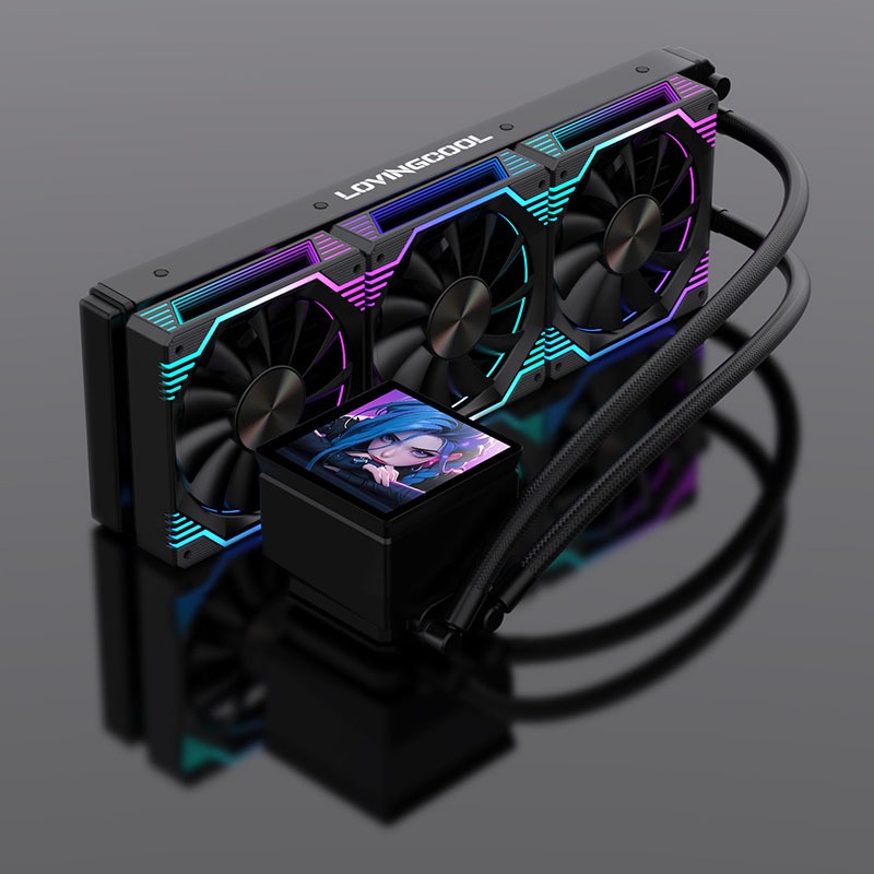 LOVINGCOOL DP01 Digital CPU Aio Cooler 4 Inch Screen 240/360mm