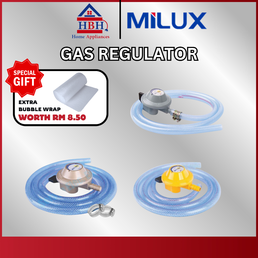 Milux Gas Regulator | M168F | M168HPH | M168CS | M188CS | 1.3 Meter | 1 ...