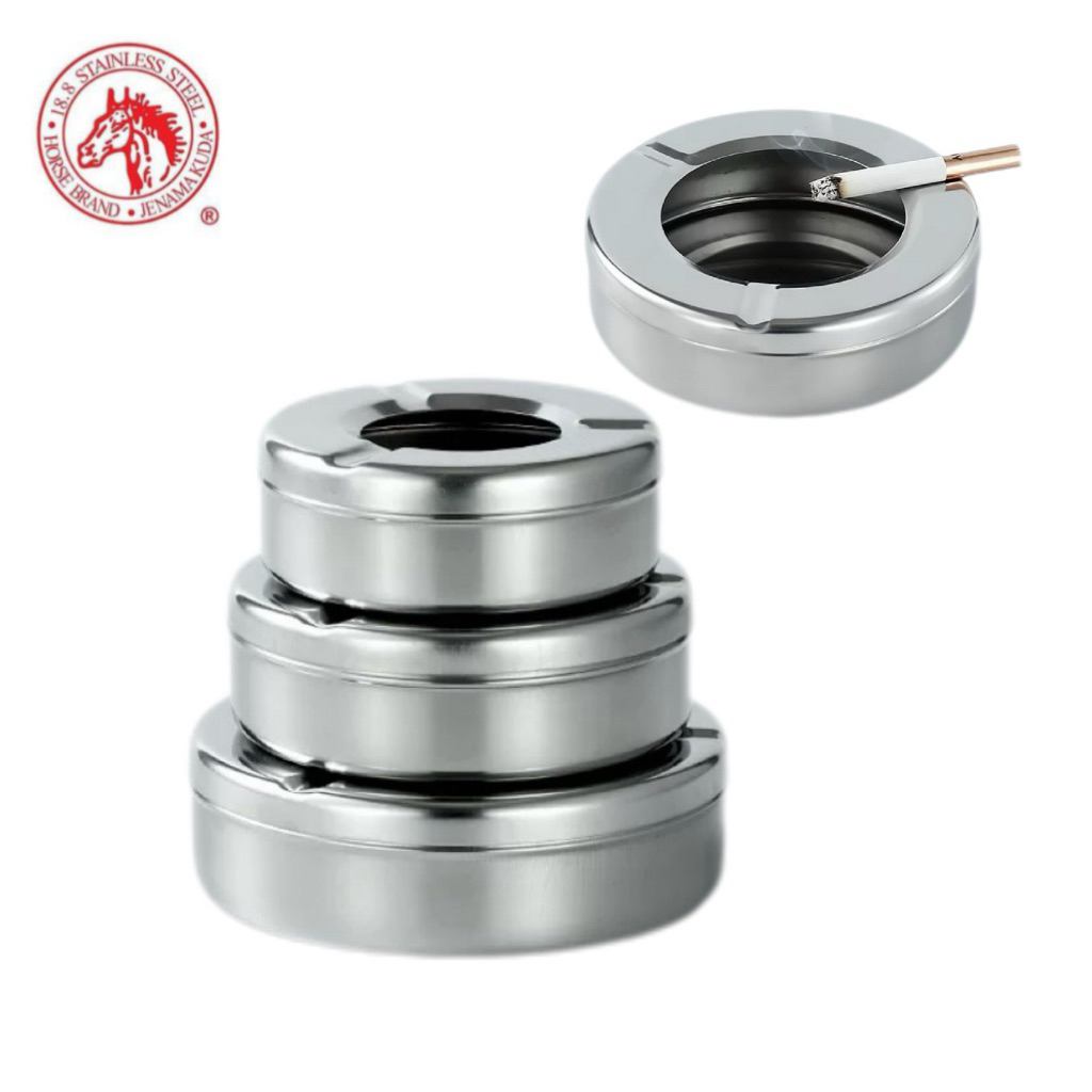 HORSE BRAND Stainless Steel Round Ashtray | Stainless Steel Ash Tray ...