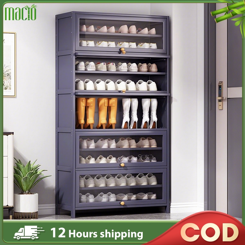 【𝑳𝙞𝒇𝙚𝒕𝙞𝒎𝙚 𝙒𝒂𝙧𝒓𝙖𝒏𝙩𝒚】Bamboo Shoe Cabinet Rack Kasut Bertutup 11 Layer ...