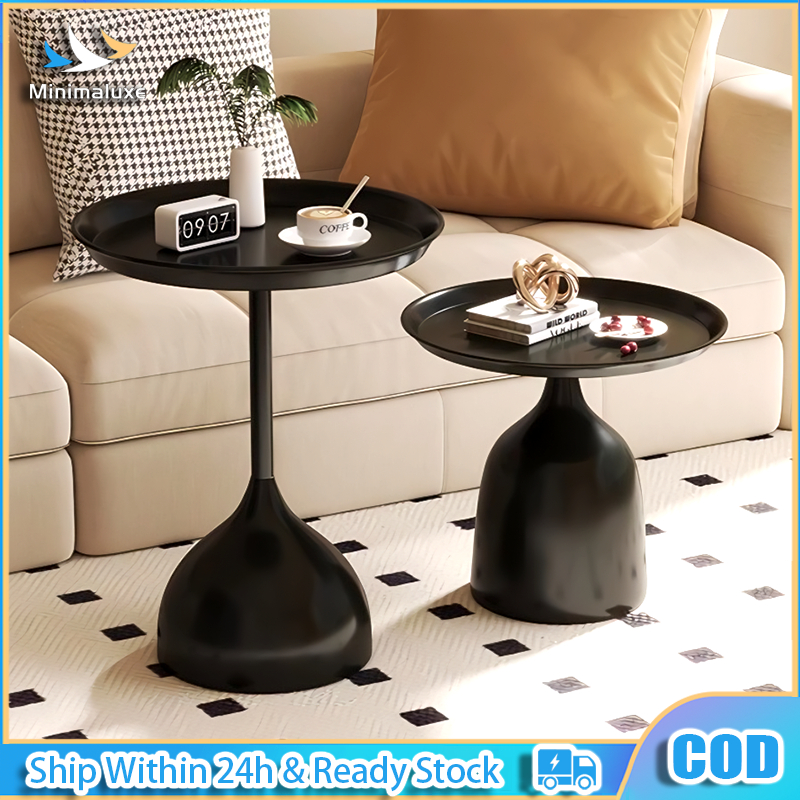 Side Table Nordic Coffee Table Round Table Meja Kopi Ruang Tamu Bedside ...