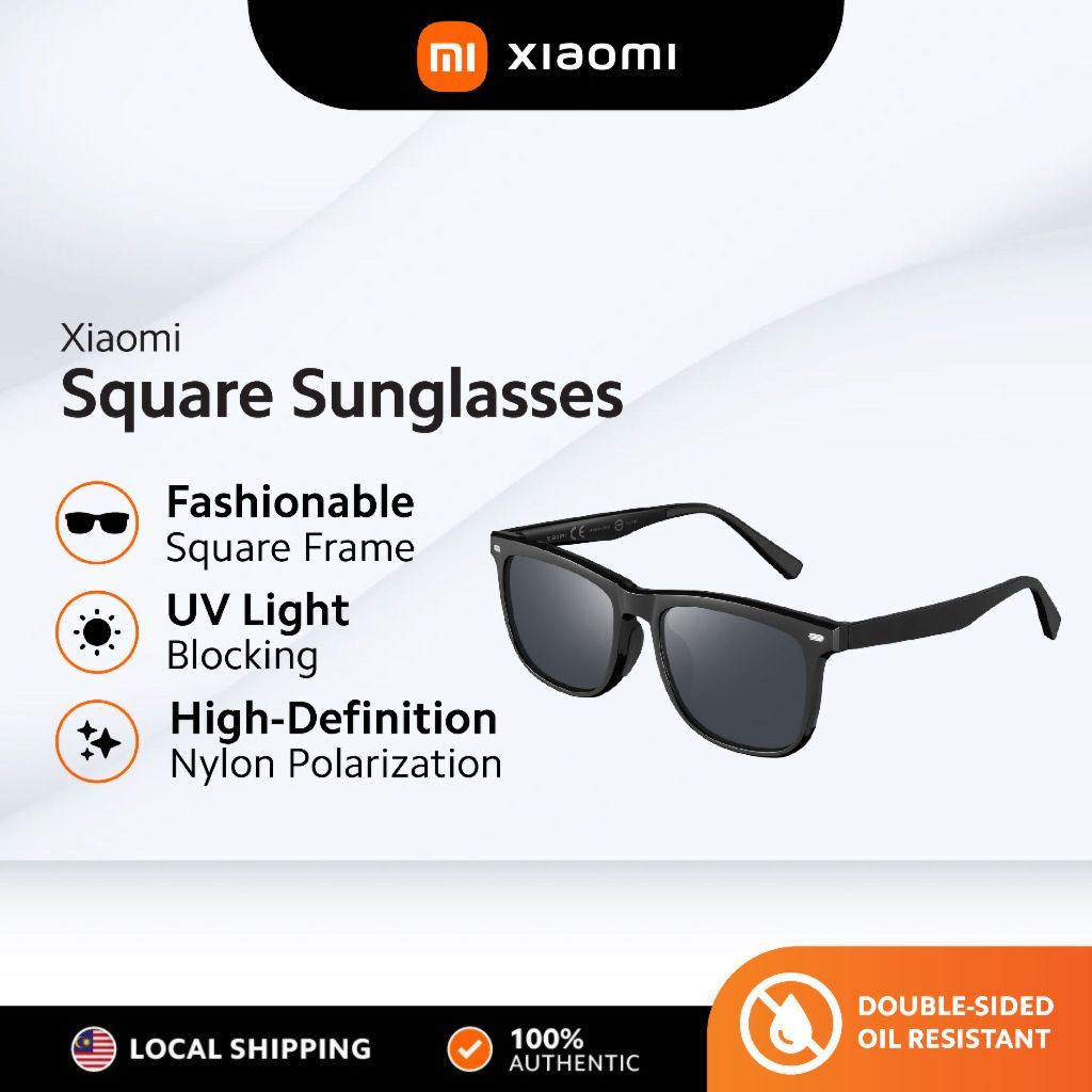 Xiaomi Square Sunglasses | Stylish Square Frame | High-Definition ...