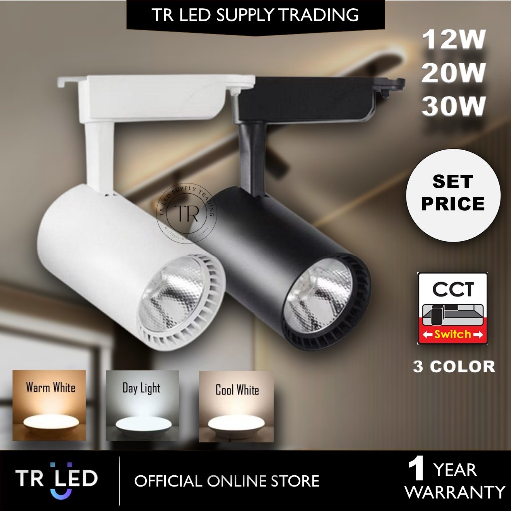 [Lampu+1m Trek]Set Lampu Trek LED 12W 20W 30W + Rel | Tumpuan Kedai ...