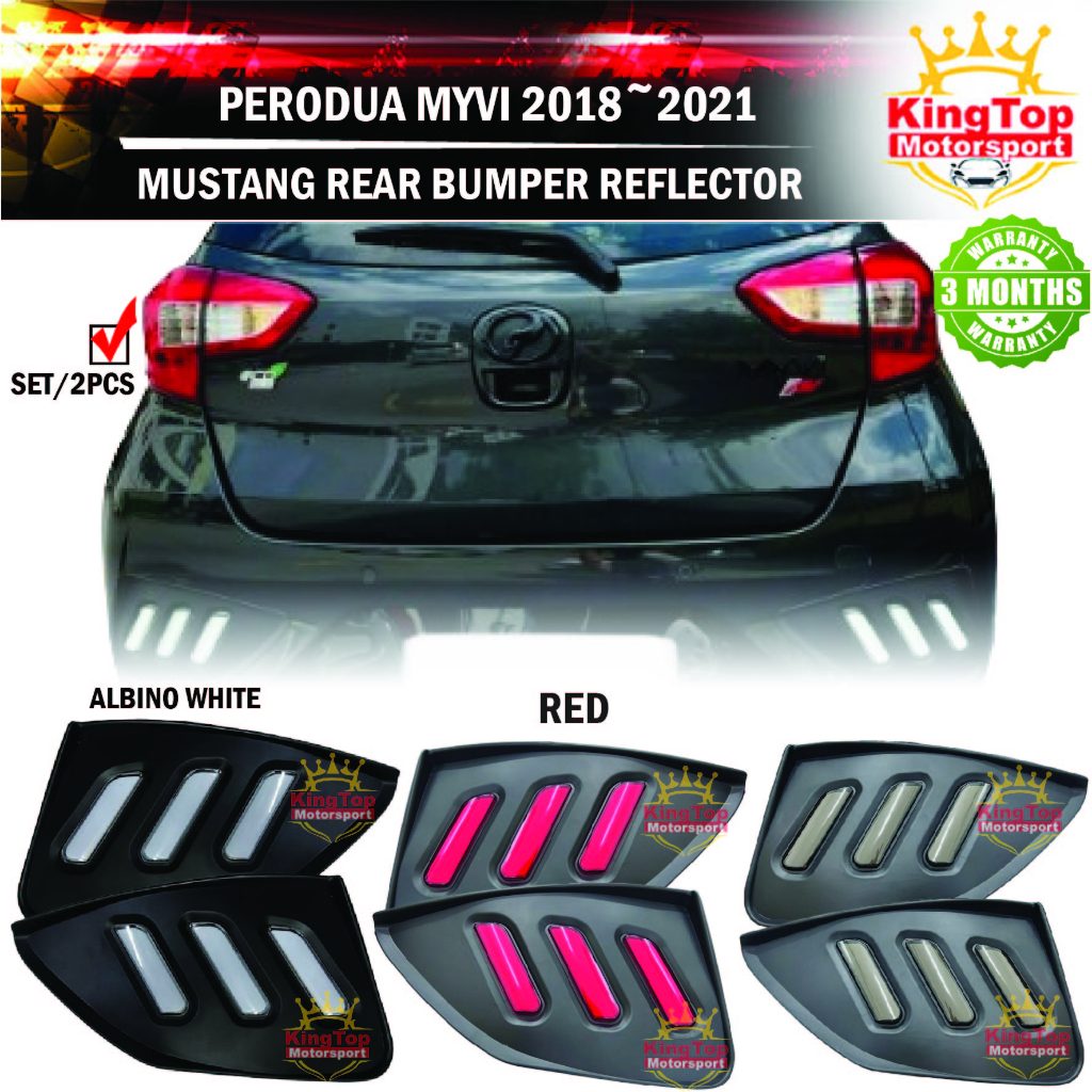 Perodua Myvi 2018 - 2023 Mustang Rear Bumper Reflector With Signal ...