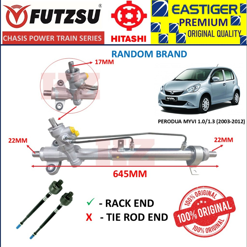 PERODUA MYVI 1.0 / 1.3 MT/AT K3-VE (2003-2012) POWER STEERING RACK ...