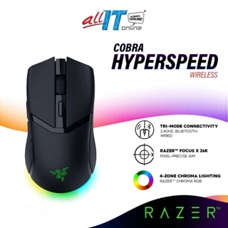 Razer Cobra HyperSpeed Wireless Gaming Mouse with Razer™ Focus X 26K Optical Sensor, Lightweight, 4-Zone Chroma Lighting