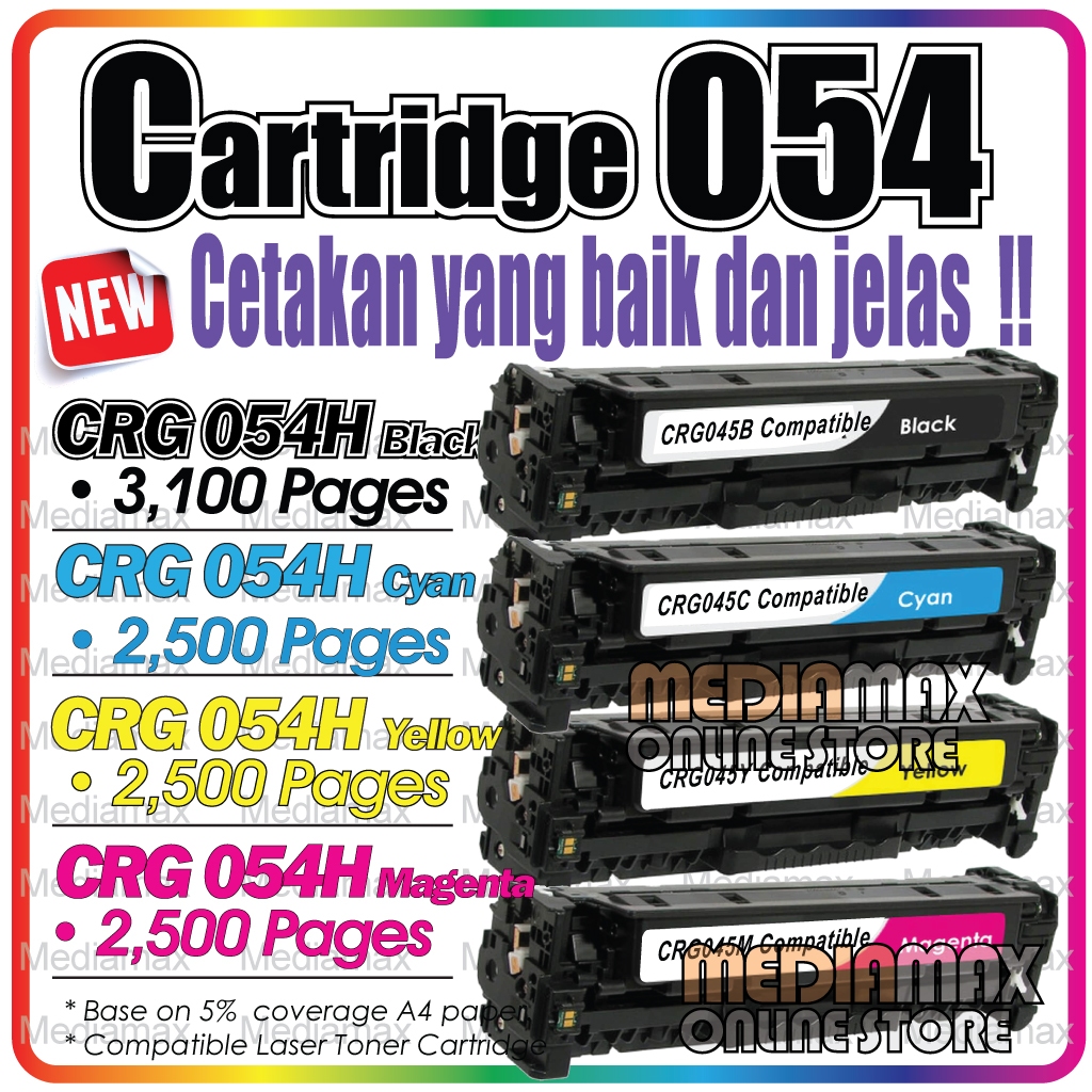 Compatible to Canon Cartridge 054 CRG054 LBP 620C 621Cw 623Cdw LBP621 ...