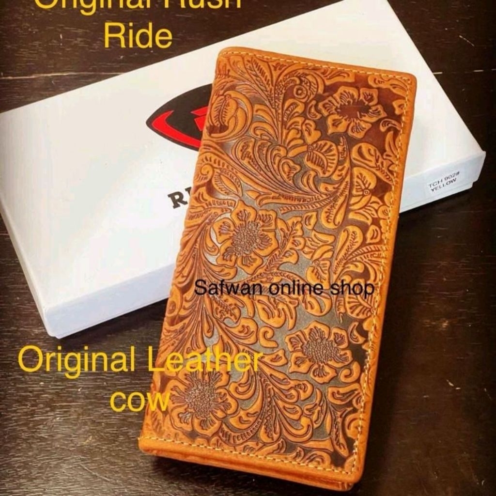 Rush Rider Long Wallet Zip Full Grain Cow Leather Purse Dompet Kulit ...