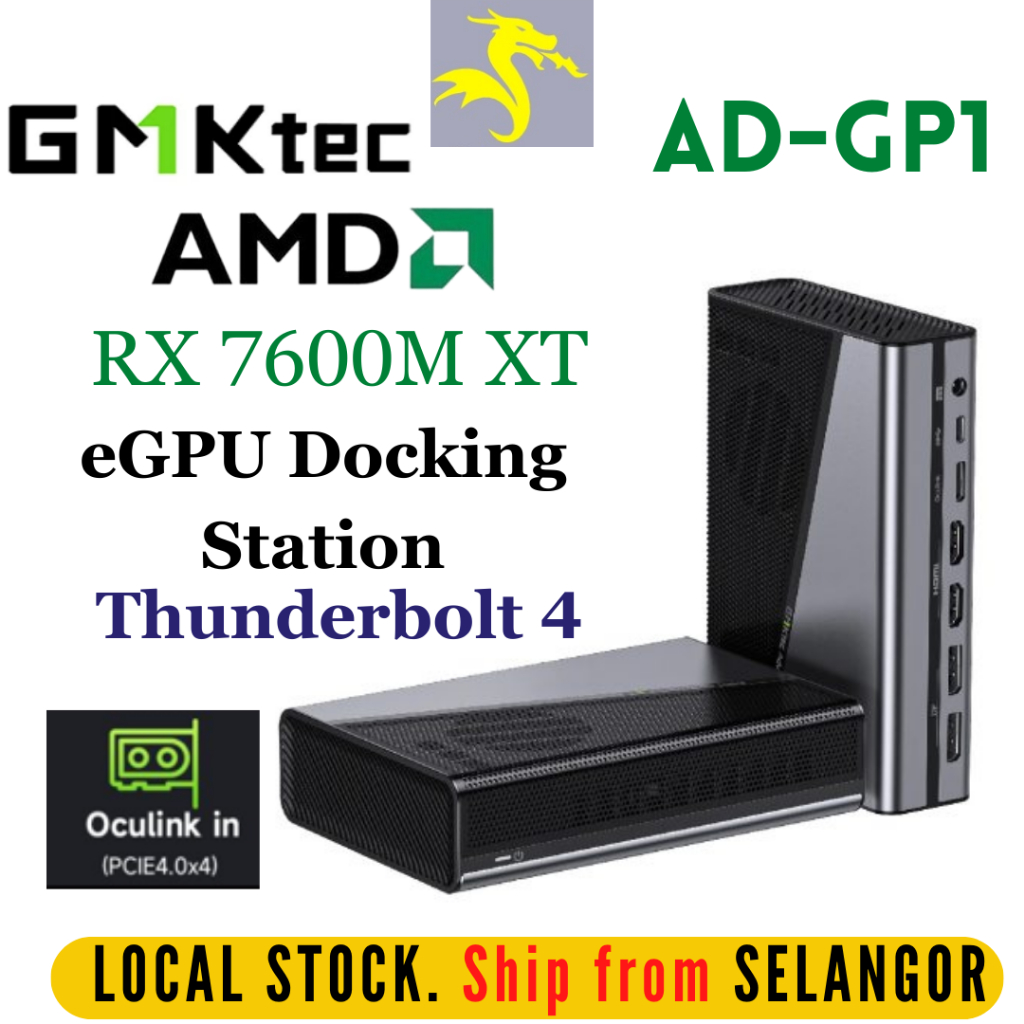 GMKtec AD-GP1 External GPU Graphic Card eGPU Docking Station AMD RX ...
