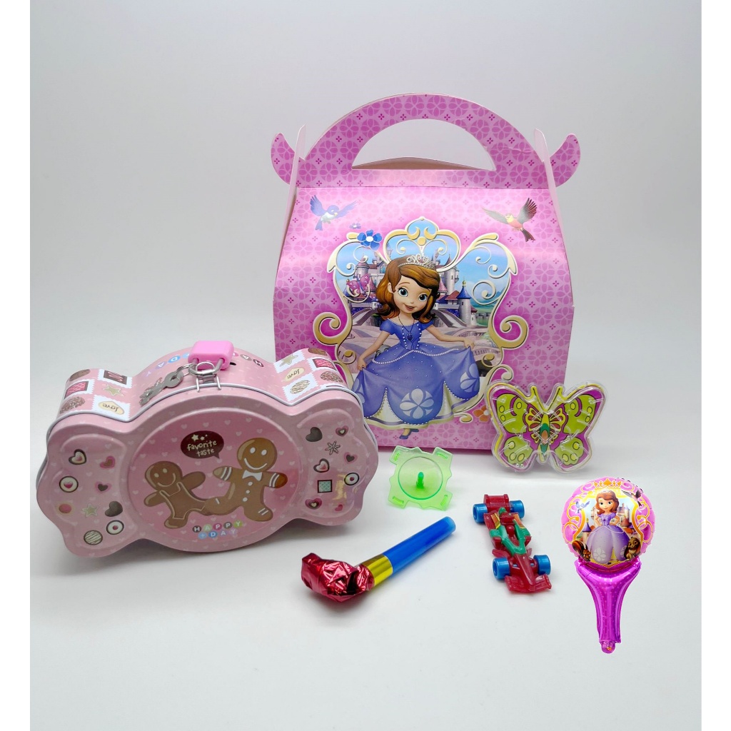 [M'SIA READY STOCK] 1 pack Candy shaped Coin Bank Party Pack (Sofia Box