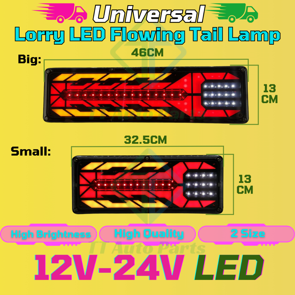 ETT Lorry Truck LED 12V~24V Rear Tail Light Rear Lamp Lori Lampu ...