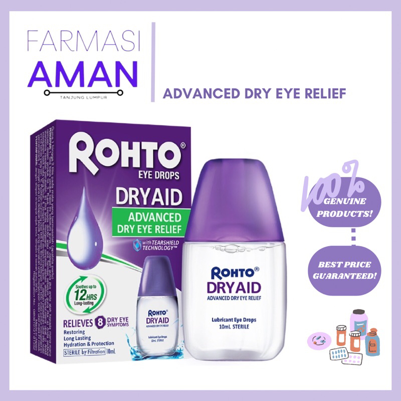 Rohto Eye Drops Dry Aid Advanced Eye Relief 10ml | Shopee Malaysia