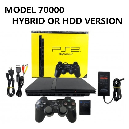 SONY PLAYSTATION PS2 SLIM 70000 MODEL MOD CONSOLE HYBRID OR HDD VERSION ...