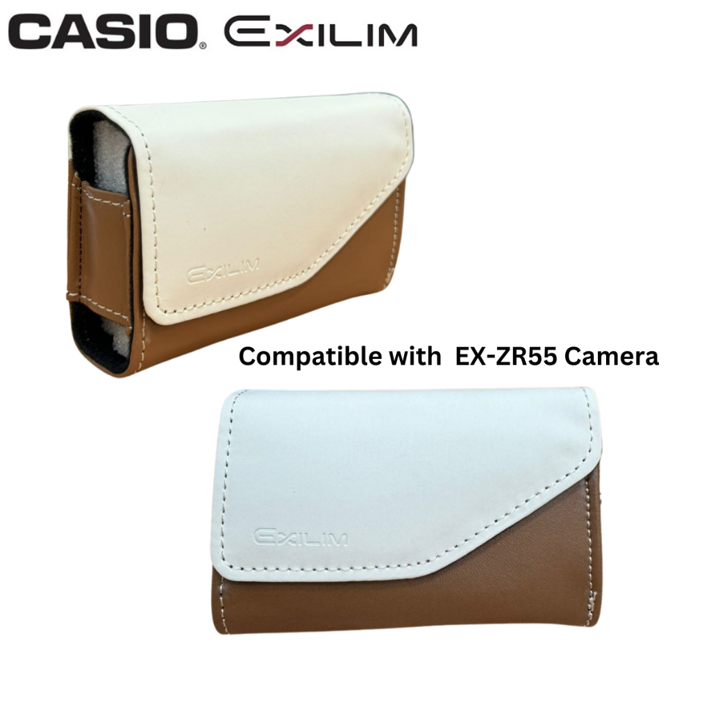 Casio Exilim Case For EX-ZR55 Camera (White/Brown) | Shopee Malaysia