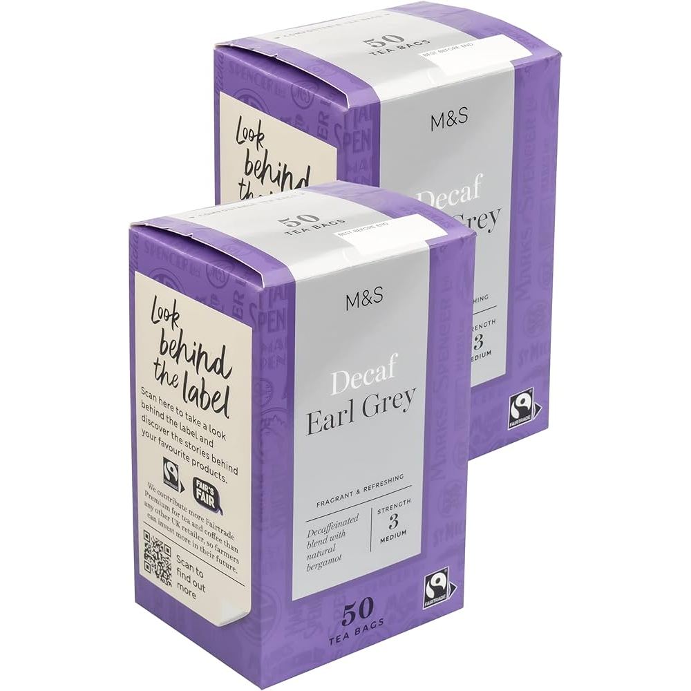M&S Marks&Spencer Fairtrade Earl Grey Empress Grey DECAF Earl Grey