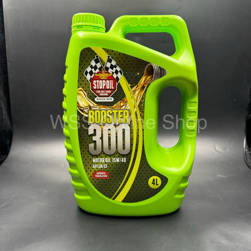 STOP-OIL [Original] Booster 300 Engine Oil 15W-40 (4L) | Shopee Malaysia