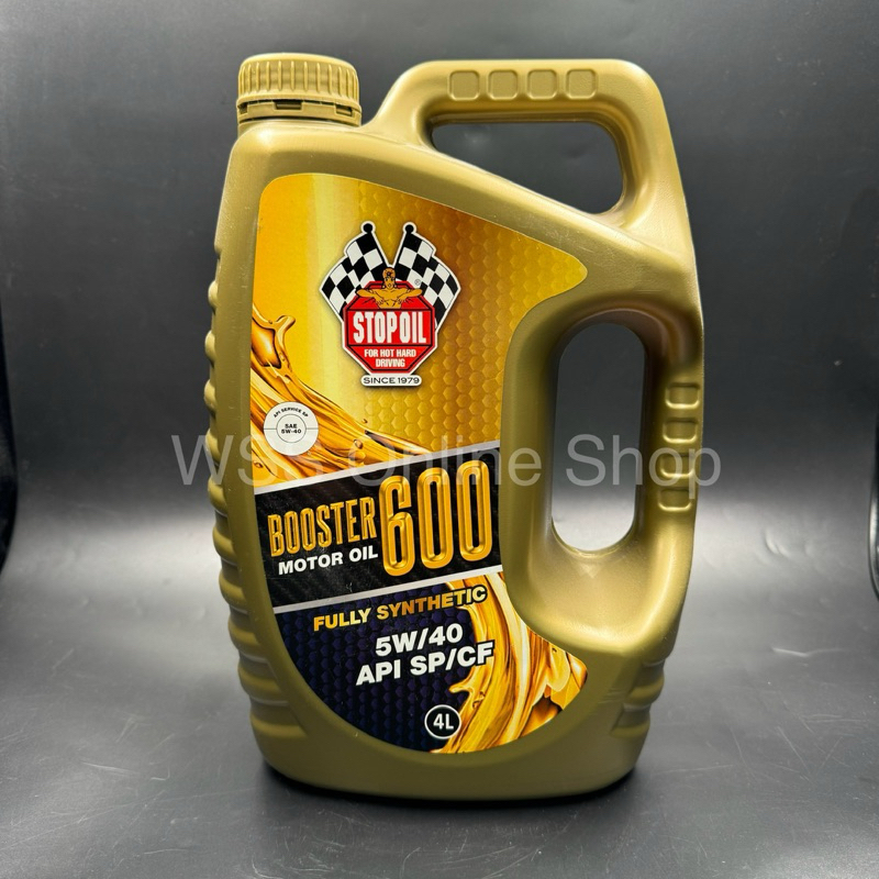 STOP-OIL [Original] Booster 600 Engine Oil 5W-40 (4L) | Shopee Malaysia