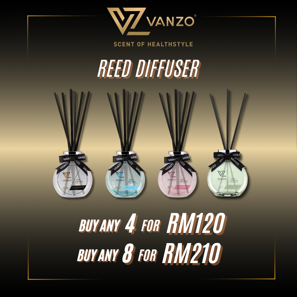 VANZO Reed Diffuser - Cloud Mist Tea Essence (120ml) | Shopee Malaysia