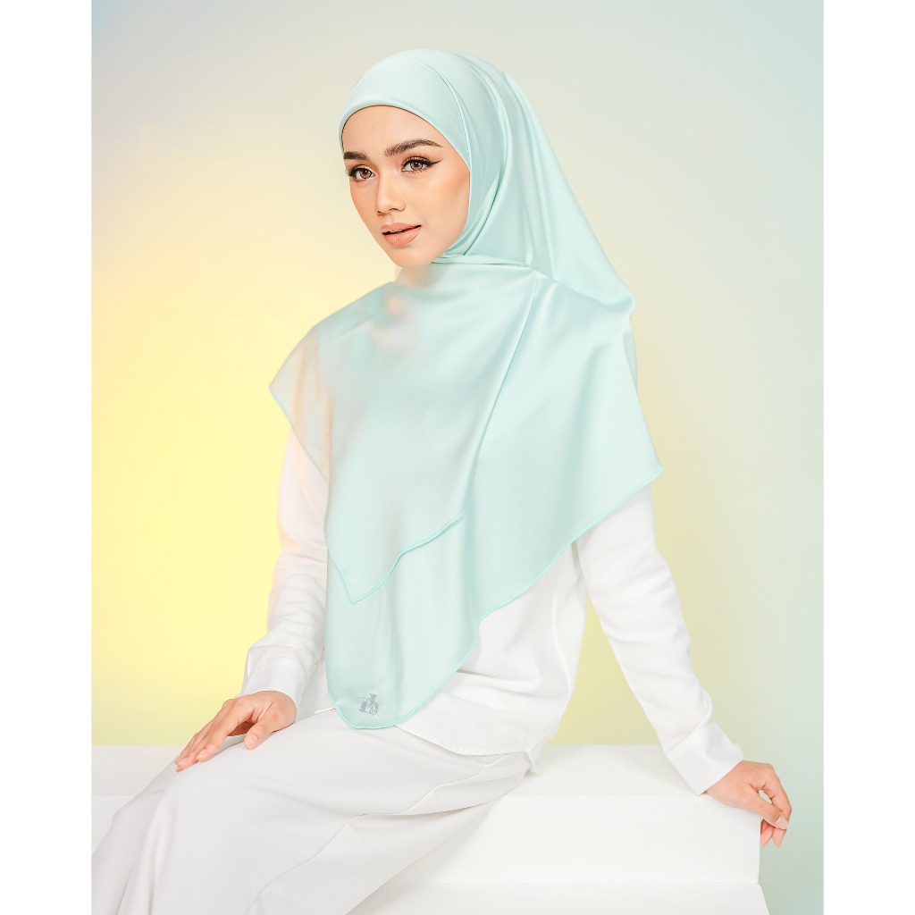 Tudung Eda Satin Silk Plain Original Crystal BH Bidang 45 Bawal House