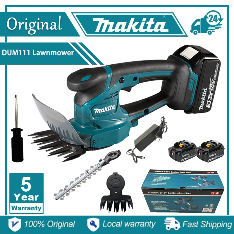 Makita DUM111 cordless lawn mower, greening and pruning, electric hedge