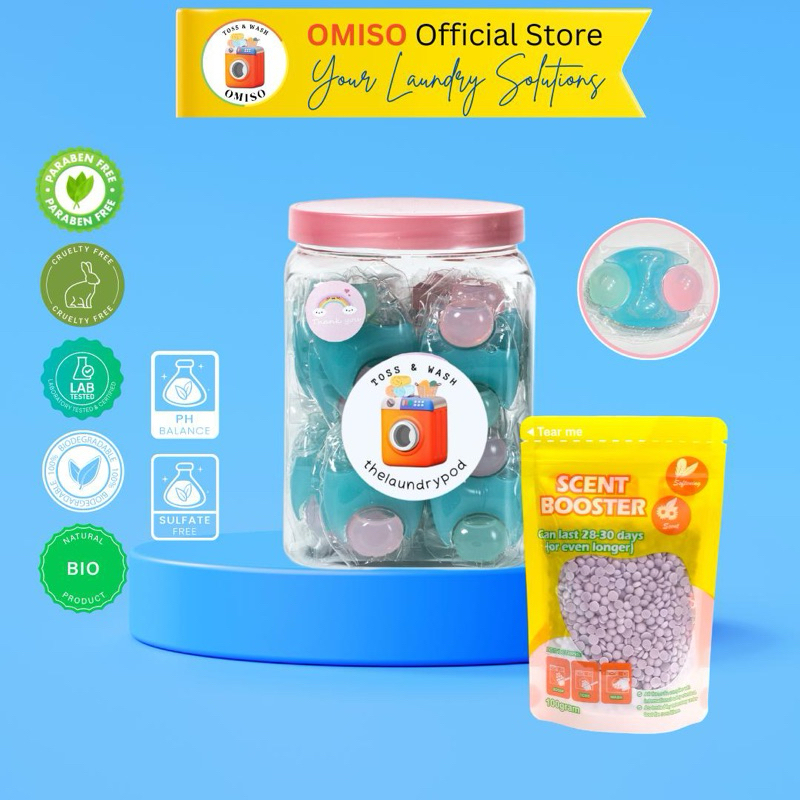 OMISO PERFUME COMBO 7IN1 Biodegradable Laundry Detergent Pod