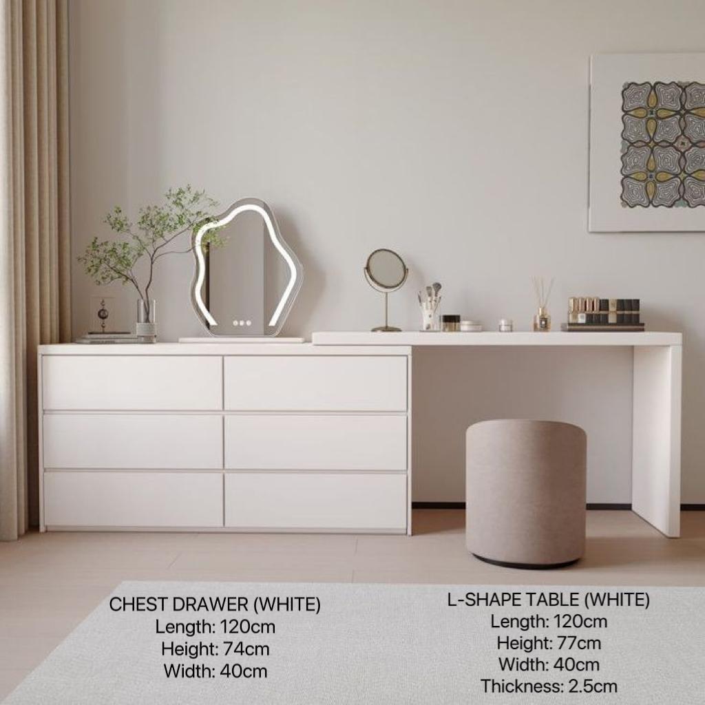 【𝐄𝐔𝐃𝐎𝐑𝐀 𝐅𝐔𝐑𝐍𝐈𝐓𝐔𝐑𝐄】 Chest Drawer & L-Shaped Table/ Almari Laci / 胸部抽屉 ...