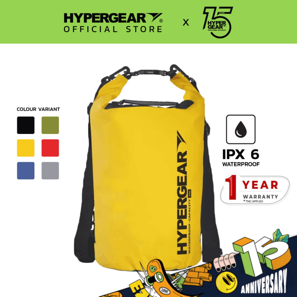 Hypergear Waterproof Multi Function Dry Bag 20L Shopee Malaysia