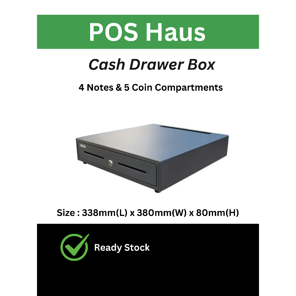 Cash Drawer Box with 4 Notes & 5 Coins Compartment | Shopee Malaysia