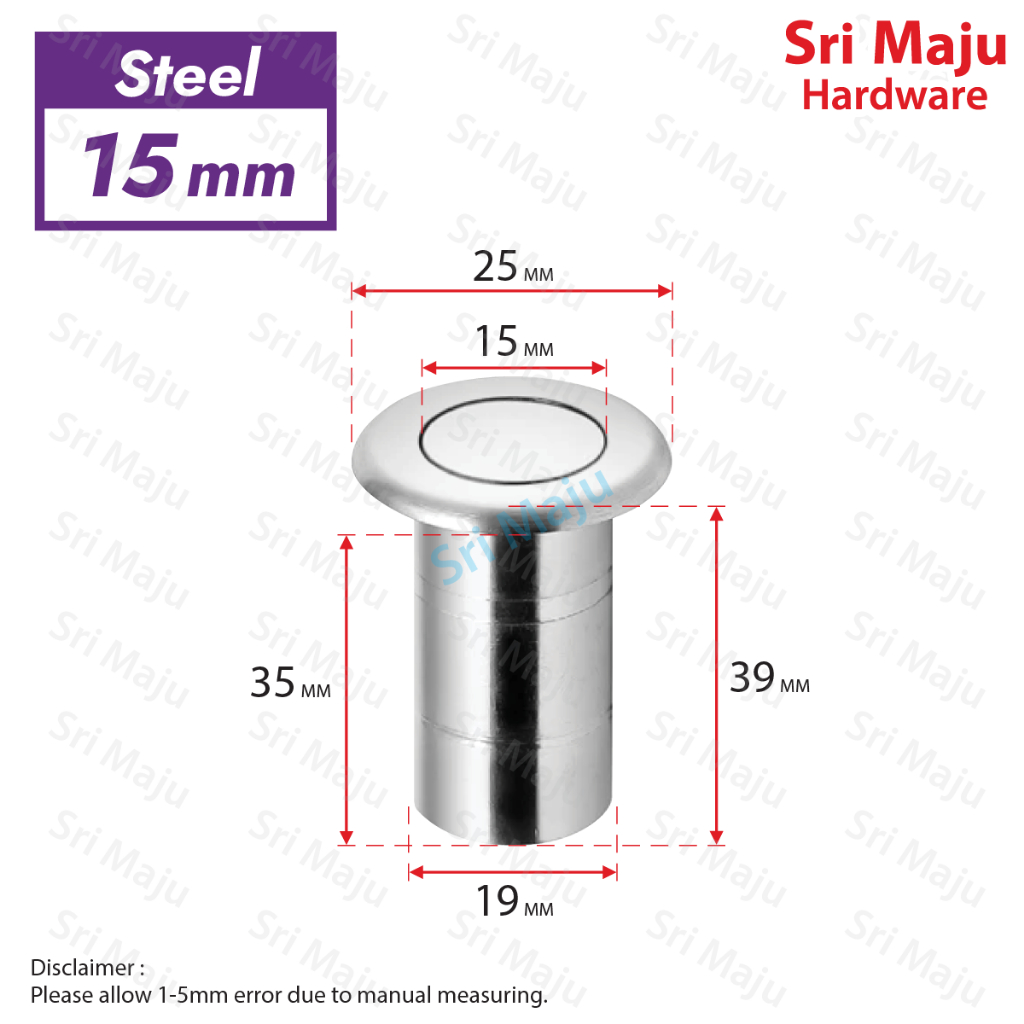 MAJU SS Dust Socket Dust Prevent Excluding Floor Socket for Door Flush ...