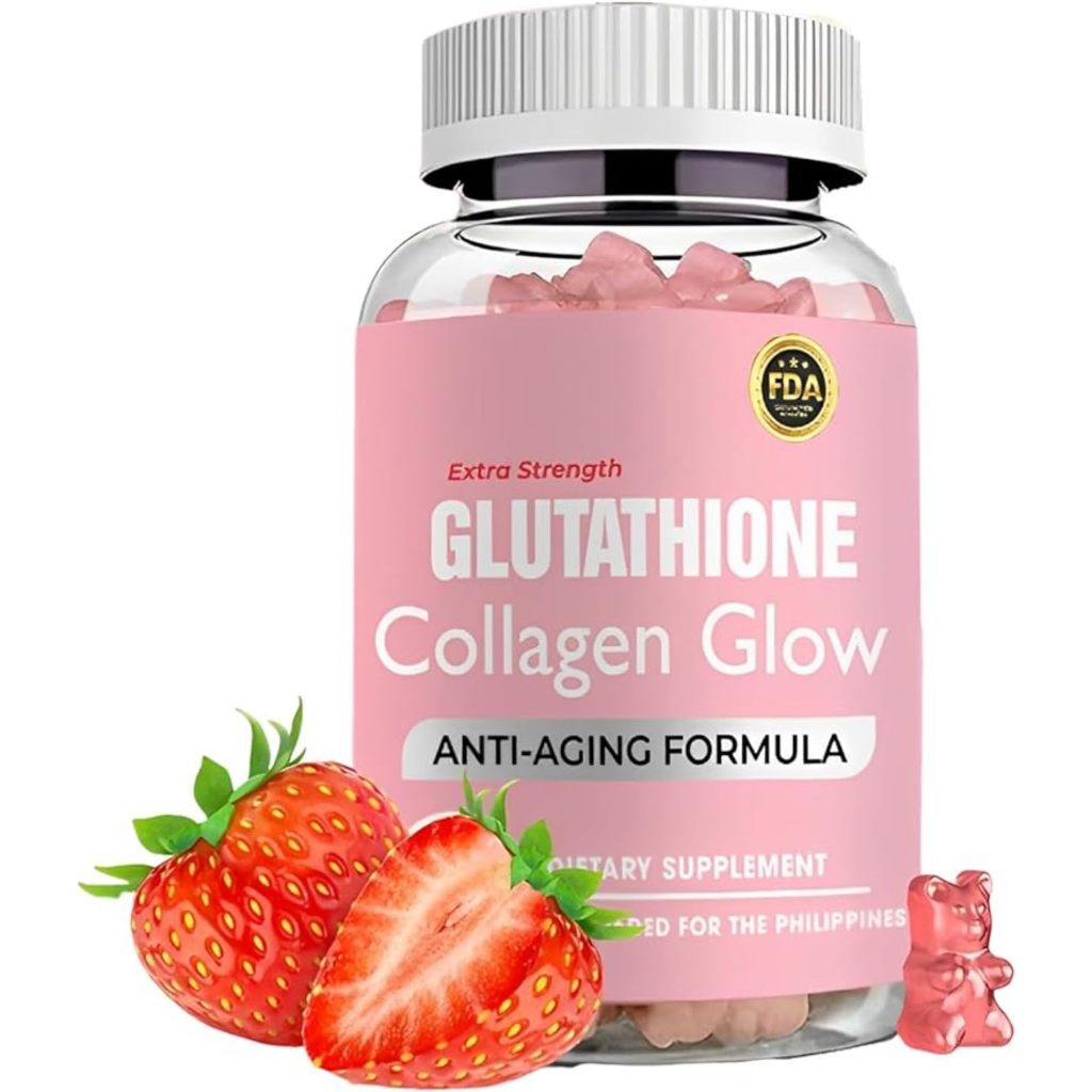 envy glutathione collagen glow gummies Nature Glow Glutathione Collagen - Strawberry Flavor/60 Organic Chewable  Gummies main image 1