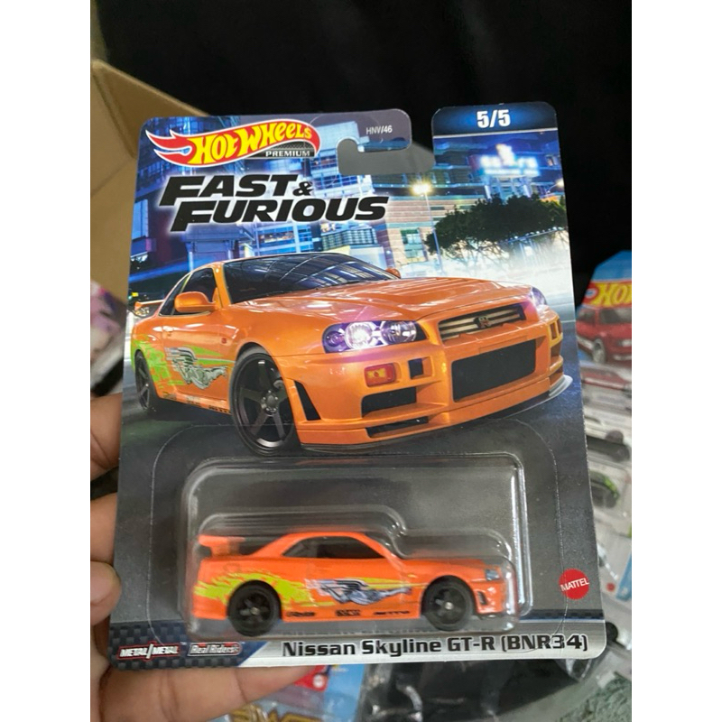 Hotwheels Premium Nissan Skyline GT-R R34 Fast & Furious Orange/oren ...